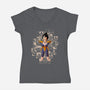 The Enemy's Quest-Womens-V-Neck-Tee-Skullpy