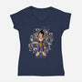The Enemy's Quest-Womens-V-Neck-Tee-Skullpy