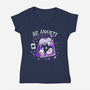 No Anxiety-Womens-V-Neck-Tee-Vallina84
