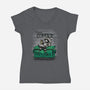 First Coffee Then Chaos-Womens-V-Neck-Tee-dandingeroz