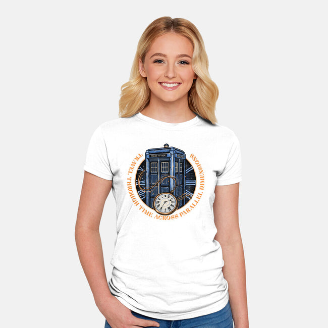 Across Parallel Dimensions-Womens-Fitted-Tee-glitchygorilla