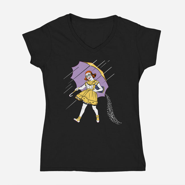 Don't Cross The Salt Line-Womens-V-Neck-Tee-artducko
