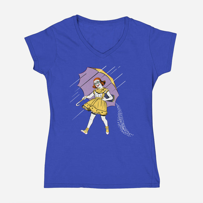 Don't Cross The Salt Line-Womens-V-Neck-Tee-artducko