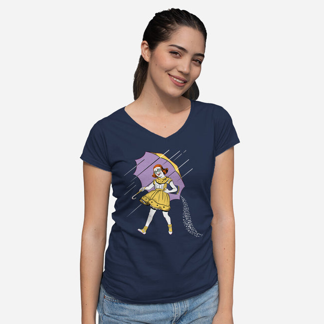 Don't Cross The Salt Line-Womens-V-Neck-Tee-artducko