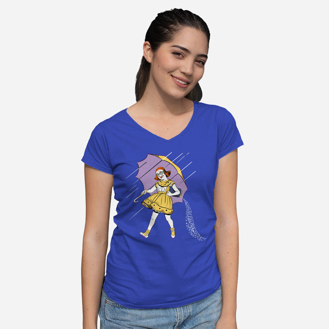 Don't Cross The Salt Line-Womens-V-Neck-Tee-artducko