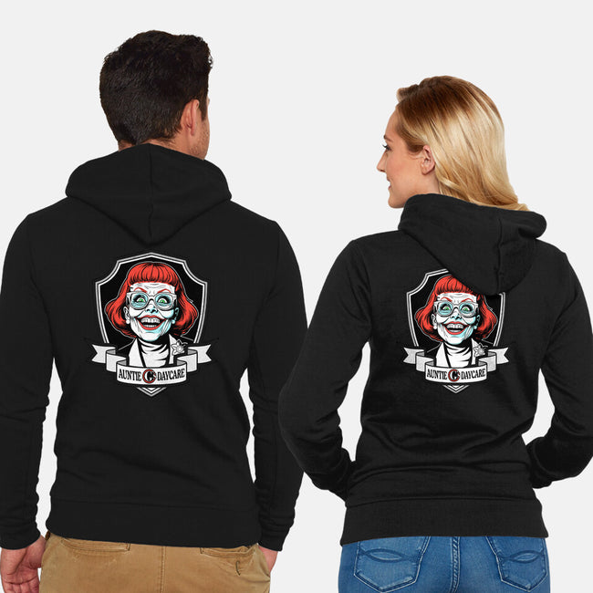 Auntie G's Daycare-Unisex-Zip-Up-Sweatshirt-palmstreet
