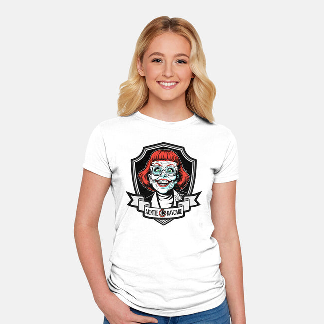 Auntie G's Daycare-Womens-Fitted-Tee-palmstreet