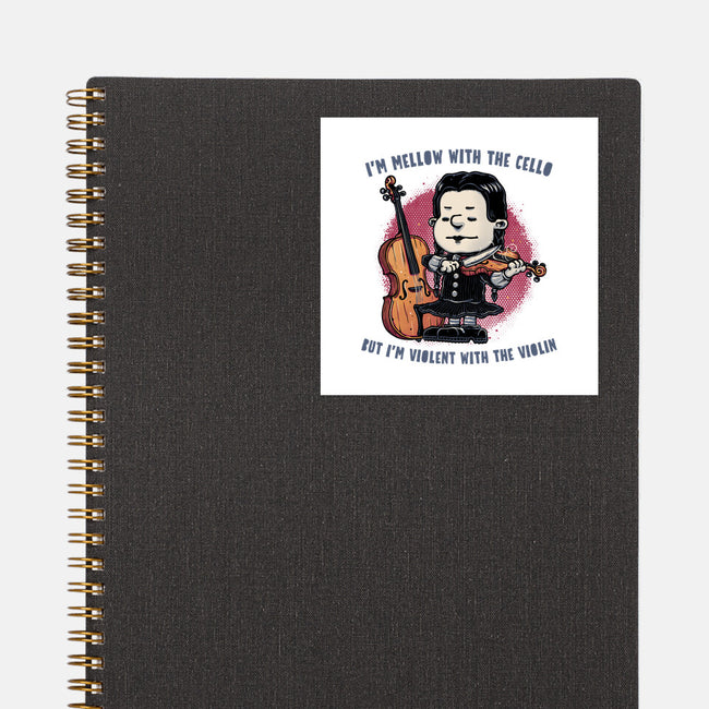 Violent With The Violin-None-Glossy-Sticker-glitchygorilla