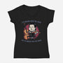 Violent With The Violin-Womens-V-Neck-Tee-glitchygorilla