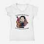 Violent With The Violin-Womens-V-Neck-Tee-glitchygorilla