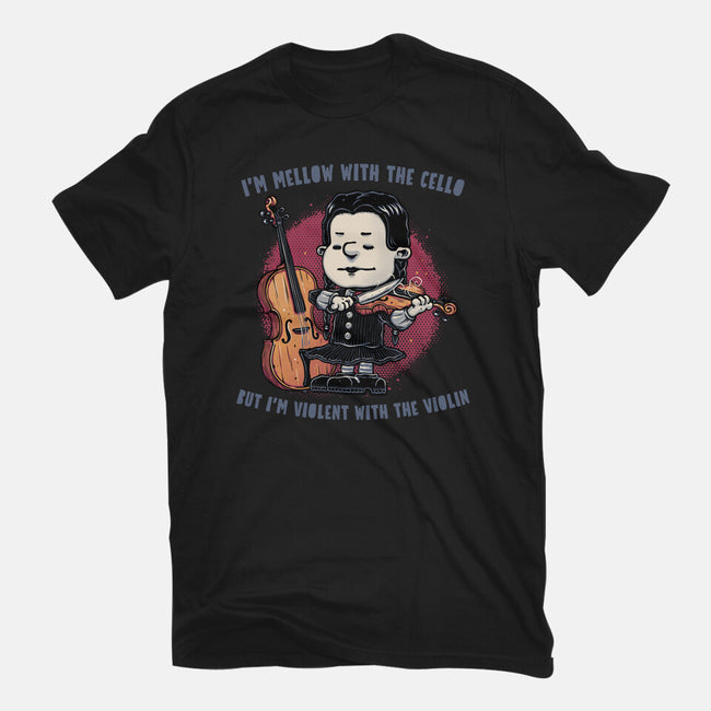 Violent With The Violin-Womens-Basic-Tee-glitchygorilla
