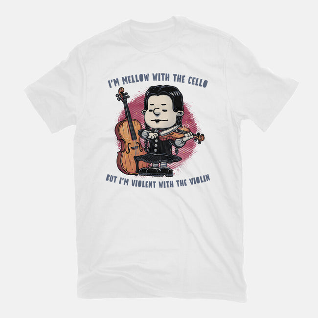 Violent With The Violin-Womens-Fitted-Tee-glitchygorilla