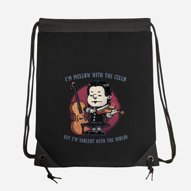 Violent With The Violin-None-Drawstring-Bag-glitchygorilla