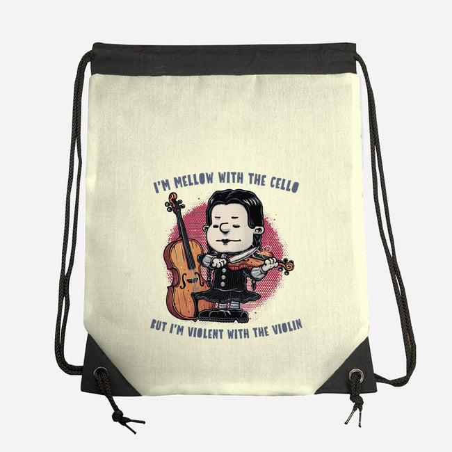 Violent With The Violin-None-Drawstring-Bag-glitchygorilla