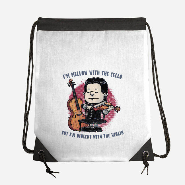 Violent With The Violin-None-Drawstring-Bag-glitchygorilla
