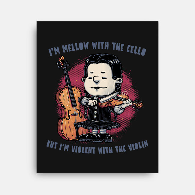 Violent With The Violin-None-Stretched-Canvas-glitchygorilla