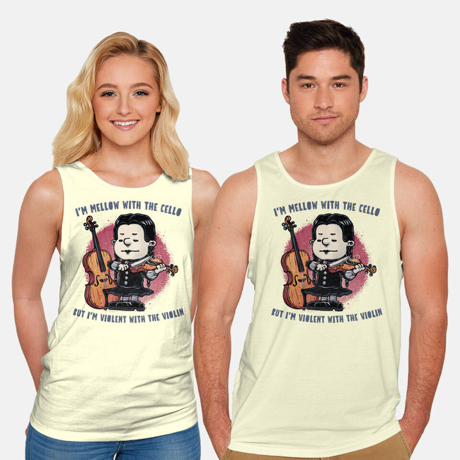 Violent With The Violin-Unisex-Basic-Tank-glitchygorilla
