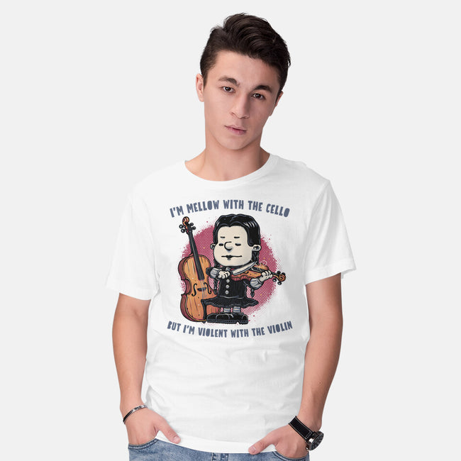 Violent With The Violin-Mens-Basic-Tee-glitchygorilla