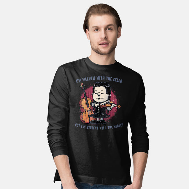Violent With The Violin-Mens-Long Sleeved-Tee-glitchygorilla