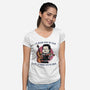 Violent With The Violin-Womens-V-Neck-Tee-glitchygorilla