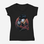 Hunt For The Space Bounty-Womens-V-Neck-Tee-glitchygorilla