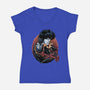 Hunt For The Space Bounty-Womens-V-Neck-Tee-glitchygorilla