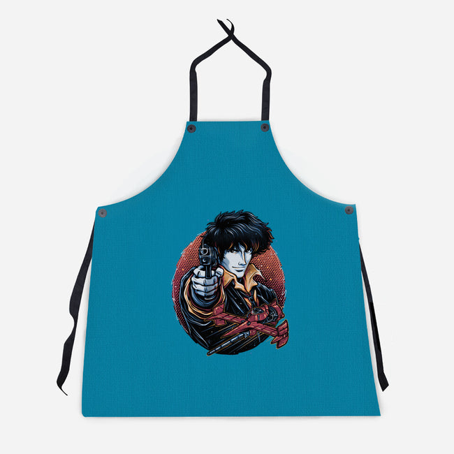 Hunt For The Space Bounty-Unisex-Kitchen-Apron-glitchygorilla