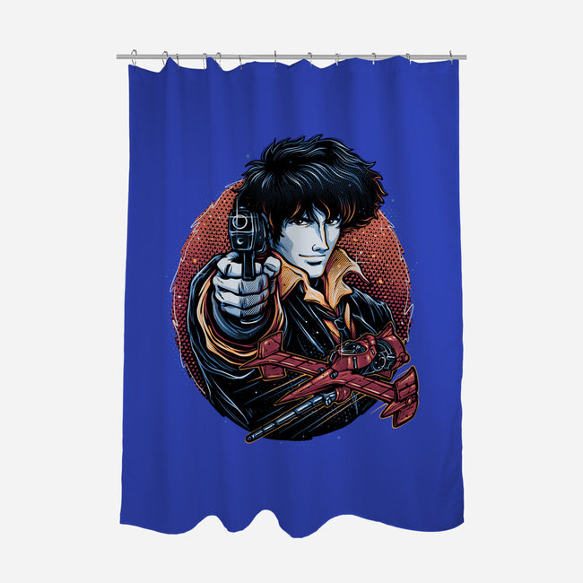 Hunt For The Space Bounty-None-Polyester-Shower Curtain-glitchygorilla