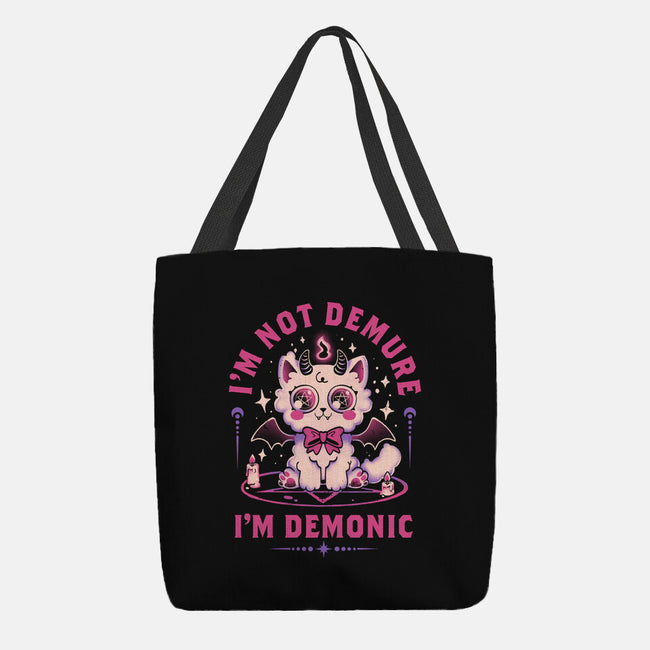 Demonic Cat-None-Basic Tote-Bag-eduely