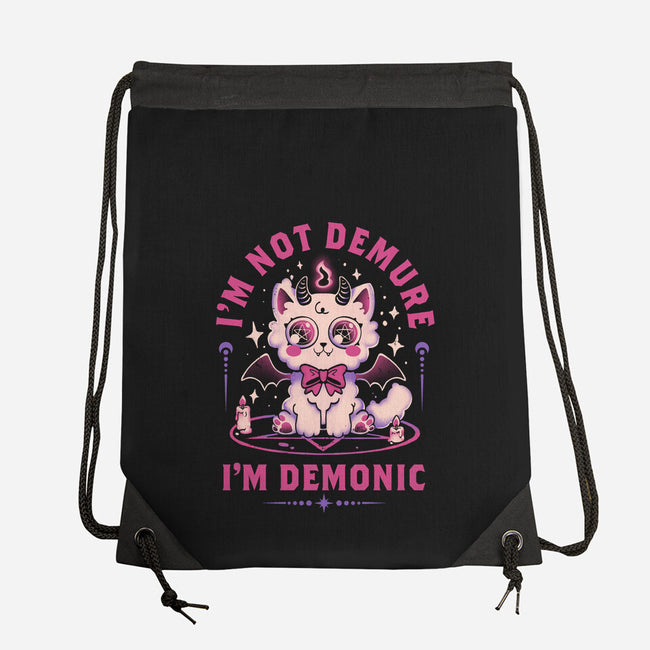 Demonic Cat-None-Drawstring-Bag-eduely