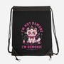 Demonic Cat-None-Drawstring-Bag-eduely