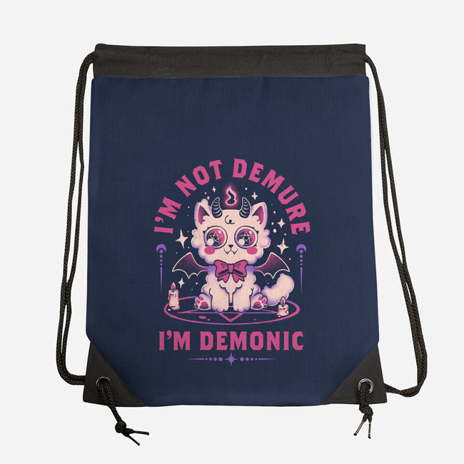 Demonic Cat-None-Drawstring-Bag-eduely