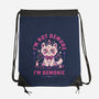 Demonic Cat-None-Drawstring-Bag-eduely
