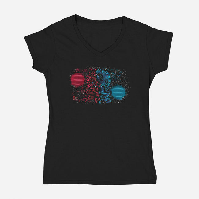 Before Purple-Womens-V-Neck-Tee-nickzzarto
