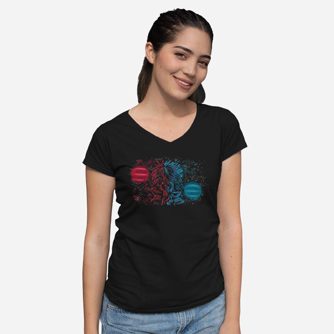 Before Purple-Womens-V-Neck-Tee-nickzzarto