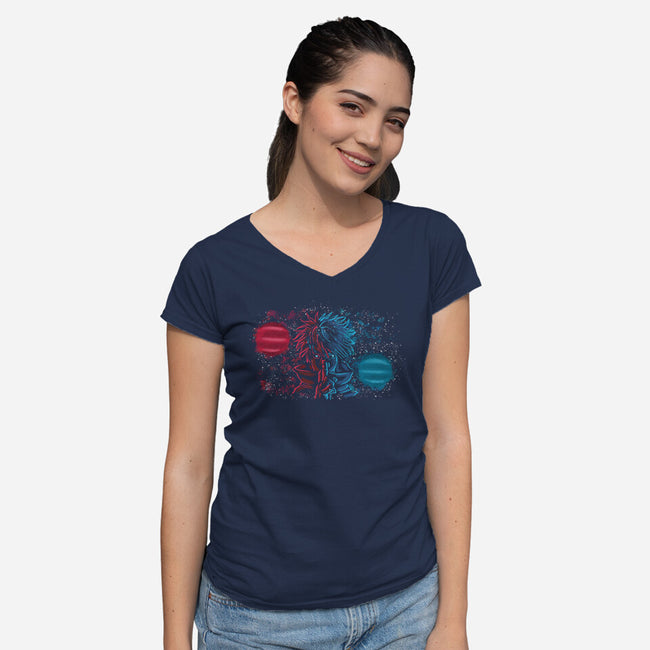 Before Purple-Womens-V-Neck-Tee-nickzzarto