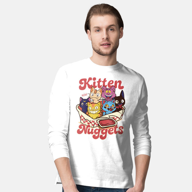 Pop Kitten Nuggets-Mens-Long Sleeved-Tee-dandingeroz