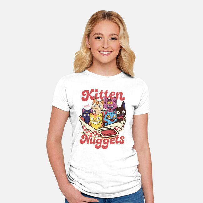 Pop Kitten Nuggets-Womens-Fitted-Tee-dandingeroz