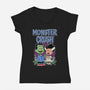 Monster Crush-Womens-V-Neck-Tee-P1yu5h