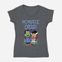 Monster Crush-Womens-V-Neck-Tee-P1yu5h