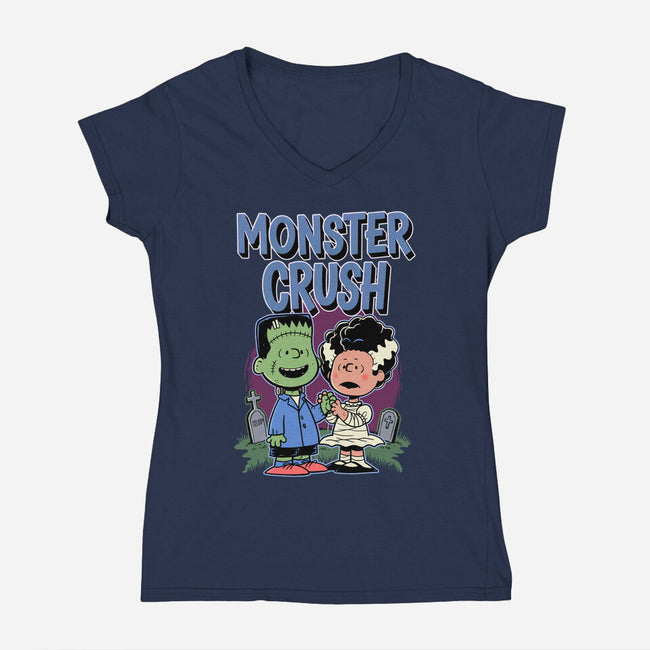 Monster Crush-Womens-V-Neck-Tee-P1yu5h