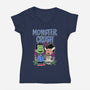 Monster Crush-Womens-V-Neck-Tee-P1yu5h