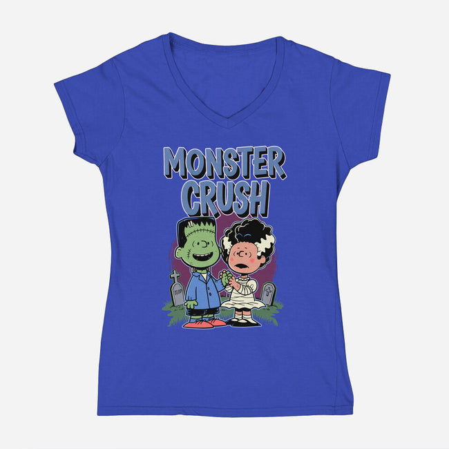 Monster Crush-Womens-V-Neck-Tee-P1yu5h