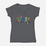Awesome Kindergarten-Womens-V-Neck-Tee-zascanauta