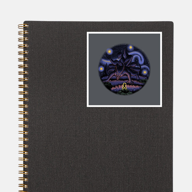 Kurama Starry Night-None-Glossy-Sticker-Astrobot Invention