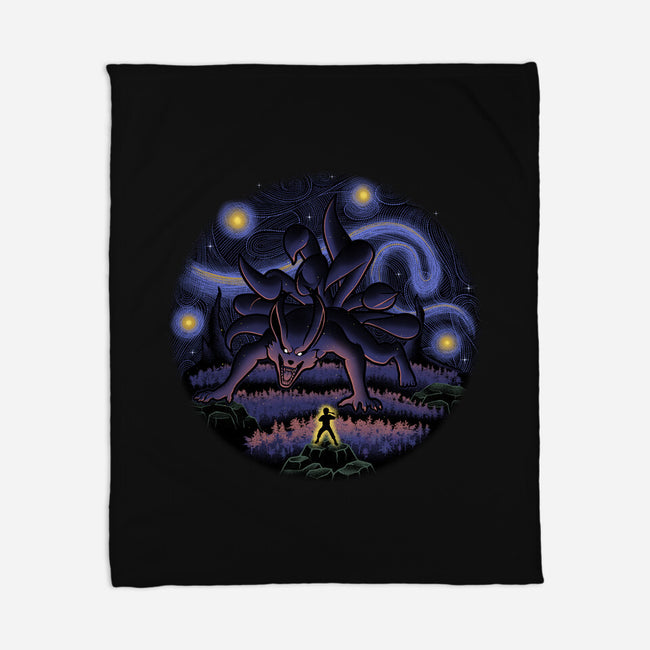 Kurama Starry Night-None-Fleece-Blanket-Astrobot Invention
