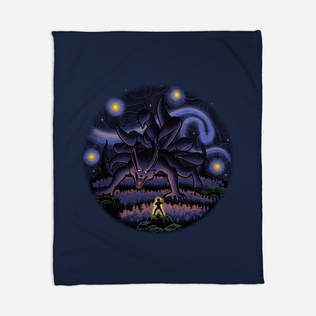 Kurama Starry Night-None-Fleece-Blanket-Astrobot Invention