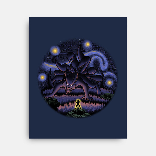 Kurama Starry Night-None-Stretched-Canvas-Astrobot Invention