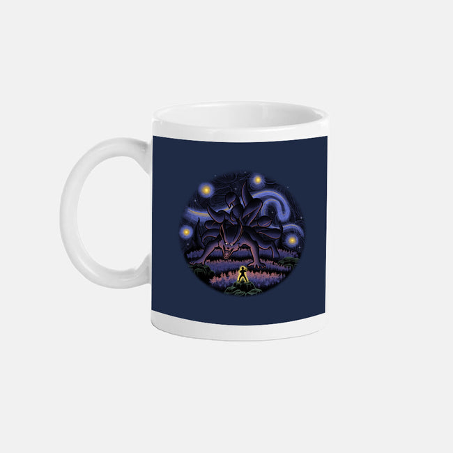 Kurama Starry Night-None-Mug-Drinkware-Astrobot Invention