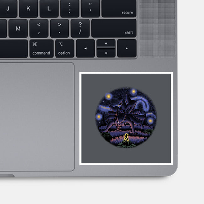 Kurama Starry Night-None-Glossy-Sticker-Astrobot Invention